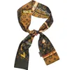 Designer cravat letras impressão floral lenço de seda bandana para mulheres moda alça longa saco cachecóis paris ombro tote bagagem rib2020