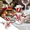 Decorações de Natal Santa Snack Plate Bandeja de Boneco de Neve com 3 Bandejas Resina Ano Desktop Decoração Drop 230923