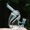 Glass Bongs Recycler Dab Rig Rig Thick Beaker Bong Smoking Hockah 14mm 조인트 Glass Bong Bong Cheap Glass Water Bongs 도매