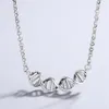 チェーンVentfille 925 Sterling Silver Dna Ed Spiral Necklace for Women Personality Trendy Party Gifts Jewelry 2021 Drop2782