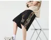 2024 Summer Youth American Vintage Embroidery Knitted Little Bear Trend Casual Loose Size 5/4 Pants for Men