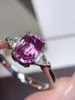 Кольца кластера DSY2023 Кольцо с розовым сапфиром, настоящие чистые натуральные драгоценные камни 18 карат, бриллианты 2,49 карата, женский камень