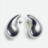 Fashionable and Minimal Droplet Earrings with Versatile Silver Plated Smooth Surface Droplet Shaped Earrings 40mm*24mm