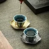 Mugs 1pcs Metal Golden Silver Candlestick Lotus Shape Candle Holder Shaped Serving Tray Arab Coaster Home Decoration 230923