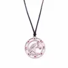 Pendentif Colliers Mix Couleur Friesian Crystal Horse Silver Bijoux de corde de cire réglable