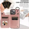 Étui portefeuille antichoc en cuir avec porte-cartes, pour iPhone 15 Pro Max 14 13 12 11 XS XR X 7 8 Plus, avec boucle d'anneau, support rabattable