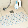 Bath Mats 1PC PVC Anti-skid Bath Mats Rectangle Soft Shower Bathroom Massage Mat Suction Cup Non-slip Bathtub Carpet Large Size 230923