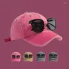 Basker damer solskyddsmedel solglasögon tvättade cowboy baseball cap ins rosa söt kvinnlig retro gör gamla show ansiktstimmar är fortfarande en hatt