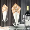 Serviette de Table jetable en papier, tissu pour Cocktail, thé doré, décoration de fête, Restaurant imprimé, usage quotidien