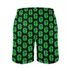 Herenshorts Board Skull Leaf Print Vintage Zwembroek Shamrock Heren Sneldrogend Sport Trendy Oversize Strand