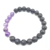 Sn1344 nes design pulseira feminina na moda pedra de lava natural mala yoga pulseira ametista roxo cristal equilíbrio meditativo jóias 271m