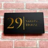 Garden Decorations Personalised Laser Cut 28cm Acrylic Modern 3D Floating House Number sign Outdoor Street Family Name Plates Matte Black Grey 230923