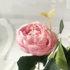 Fiori secchi 30 cm Bouquet artificiale di peonia di seta rosa rosa 5 teste grandi e 4 boccioli finti per la decorazione domestica di nozze al coperto 230923