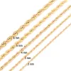 Integritätsmanagement Hochwertige vergoldete Seilkette Edelstahl Halskette für Damen Herren Goldene Mode gedrehte Seilketten Schmuck Geschenk 2 3 4 5 6 7 mm