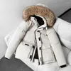 Giubbotti da uomo Inverno Piumino d'anatra bianco Uomo Donna Piumino Parka Con cappuccio con collo in pelliccia Cappotto Cappotti maschili di qualità 2023 Marca