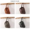 Einkaufstaschen Gestrickte Handtasche für Damen Strand Öko-Tasche Lässige leichte Schultertasche Weiblicher Boho-Stil Gewebter Bolsos Shopper 230923