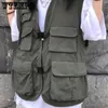 Kamizelki damskie WTEMPO Black Army Green Four Seasons Vest Gothic High Street Loose Lisure Cargo Fashion Sleveless Para 230923