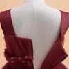 Robes de fille mode robe de soirée Tulle robe de bal de mariage enfants pour les filles à la main fleur princesse 4-14 ans