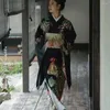 Roupas étnicas Kimono Mulheres Vestido Formal Tradicional Vintage Vibração Mangas Estilo Japonês Longo