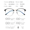 Occhiali da sole con montatura per occhiali con blocco della luce blu per uomo e donna, occhiali da vista con prescrizione in lega, ovale completo, unisex