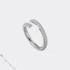 nail ring jewelry designer for women designer ring diamond ring Titanium Steel Gold-Plated Never Fading Non-Allergic Gold Silver 334c