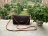 Designer väska kvinnor handväska pochette väska kvinna crossbody handväska koppling väska axel väska lady kedja väskan messenger bum väskor tygväskor hobo väska klaff brun blommor nät