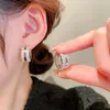Orecchini a cerchio Huitan Metallo Donna Y2K Accessori moda Piercing all'orecchio Ragazze Temperamento quotidiano Gioielli Nave di goccia