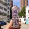 Dekorativa figurer stor naturlig dröm Amethyst Big Purple Crystal Point Wand Quartz Tower för heminredning 1 st