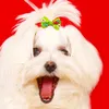 Abbigliamento per cani 10 pezzi Bowknot Fiocchi per animali domestici Prodotti per toelettatura Fatti a mano Piccoli elastici per capelli Copricapo per gatti di Natale 230923
