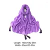 Scarves Luxury Pleated Feather Shawl Scarf For Women Lady High Quality Hijabs And Wraps Pashmina Solid Color Long Soft Muslim
