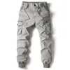 Högsta kvalitet lila jeans leggings män joggar casual byxor bomullsbyxor militära byxor mäns streetwear mäns arbete byxor taktiska svettbyxor plus storlek