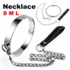 Bondage Traction Chain Metal Neck Collar BDSM Sexy Leash Ring Slave Toys Role Play Erotic Sex For Women Men 230923