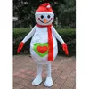 Costume da mascotte di pupazzo di neve di Halloween, formato adulto, cartone animato, personaggio a tema anime, abito unisex di carnevale, abito da festa di fantasia natalizia