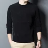 Herren Body Shapers Plüschpullover mit und verdicktem Winterwärme Chenille Einfarbig T-Shirt Haarersatz