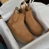 designer snöstövlar australiska kvinnor ug boot bailey kastanj vinter spänne päls snö halv knä korta dam flaskor ull integrerad hår tofflopshoesfactory