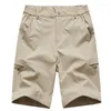 Męskie spodenki letnie kolano na zewnątrz Szybka suszenie multi kieszeni dla mężczyzn luźne spodni roboczy
