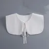 Bow Ties Women Lapel Fake Collar Shawl For Ladies White Removable Blouse Tops False Scarf Female Neck Shirt Detachable