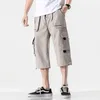Pantaloncini da uomo 2024 Moda stile giapponese di grandi dimensioni Easy Match Pantaloni corti sottili estivi da uomo di alta qualità
