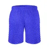 Men's Shorts Gym Retro Polka Dot Funny Swim Trunks Blue And White Males Quick Drying Surfing High Quality Plus Size Board Short Pants