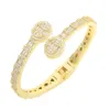 Iced Out bling baguette cz bracelet bracelet zircon zircon oval charm exply bangle for men women hiphop luxury Jewelry2617