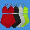 Dames trainingspakken sexy slip beha 2-delige set dj-prestatie dans podiumfeest club plus size ondergoedpak