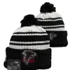 Atlanta Fashion- Beanie Knitted Sports Teams Baseball Football Basketball Beanies Women& Men Pom Fashion Winter Top Caps Sport Knit Hats A2