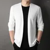 Maglioni da uomo Slim Fit Maglione da uomo Cappotto in tinta unita Elegante cardigan lavorato a maglia per abbigliamento maschile casual primaverile autunno