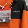 Vestes pour hommes en plein air imperméable coupe-vent chiffon veste à capuche bicolore design de mode alpinisme randonnée 230923
