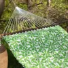 Hammocks 51324-TP Garden Bloom 2 person hängmatta med kudde 100% polyester tyg fjädergrön färg 139,80 x 55,10 x 3,50 tum 230923