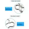 Nyckelringar 304 Rostfritt stål Får Eye Nail Self-Tapping Hook Reservdelar med ringskruv Hand Twist Type 16 Packs