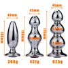 Anal Toys 3 Style Stainless Steel Huge Butt Plug Anus Stimulator Sex For Men Women Gay Metal Beads Big Erotic Adult Product 230923