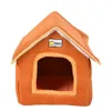 犬小屋の折りたたみ可能なペットハウスベッドネストソフト冬の犬子犬ソファクッションケンネル犬猫