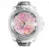 Armbandsur transparent silikon vit klocka för män och kvinnor rosguld Seometric Flower Watches Quartz Casual Wrist