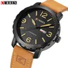 Zegar Zegar Watch marka mody Curren Casual Leather Business Watch Mężczyźni Data Tydzień Kwarc Mężczyzna Montre Homme2456